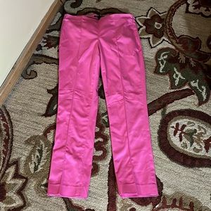 RALPH LAUREN Size 6 Barbie Pink Stretchy Cotton-Blend SideZip Front Seam